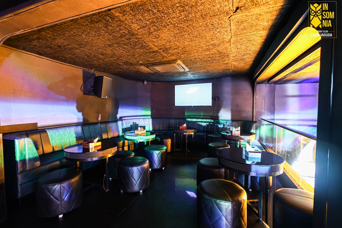 Private lounge area with booth seating — Insomnia Night Club, Khajaguda, Hyderabad