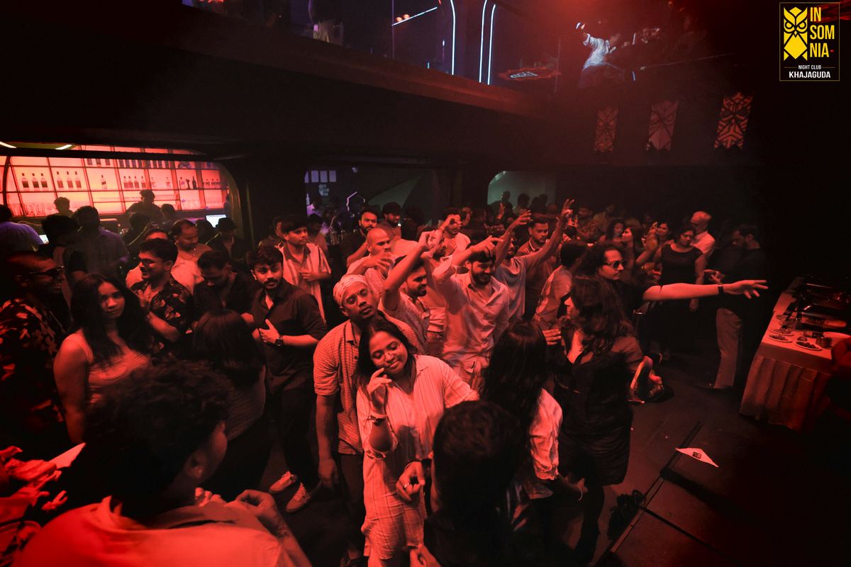 Guests at the bar — Insomnia Night Club, Khajaguda, Hyderabad