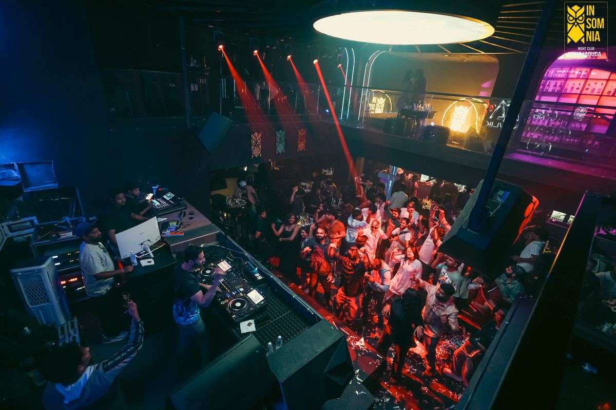 Party night in full swing — Insomnia Night Club, Khajaguda, Hyderabad