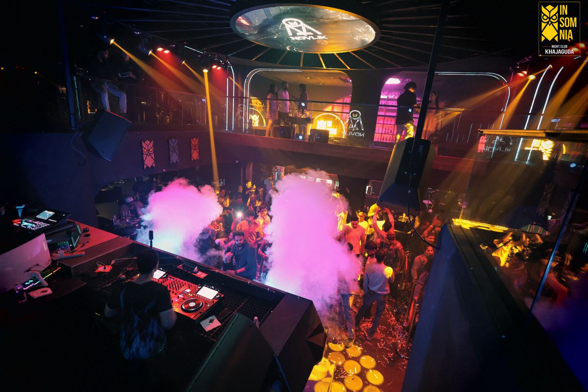 Hands up on the dance floor — Insomnia Night Club, Khajaguda, Hyderabad
